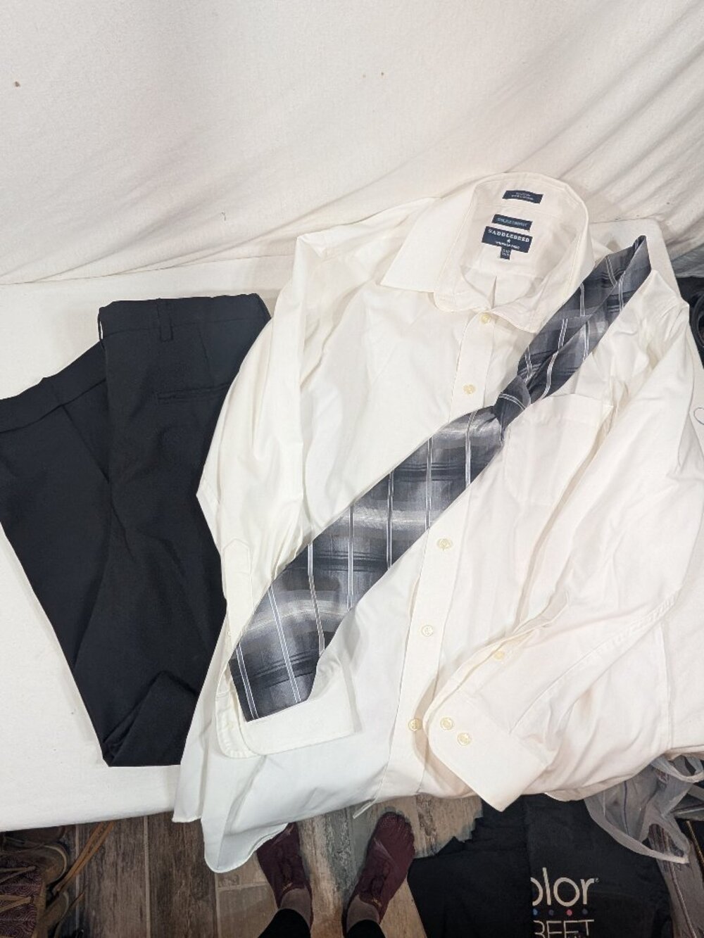 Men's Suit Set Top Bottoms & Tie